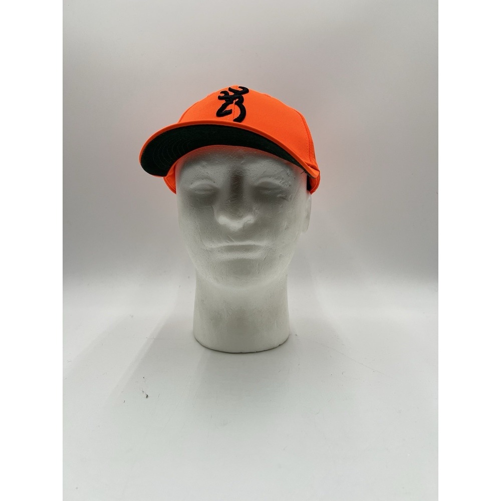 Browning Blaze Orange Hunting Hat Cap Adjustable Buckmark Logo Safety Orange